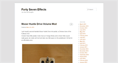 Desktop Screenshot of fortyseveneffects.com